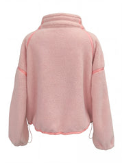 Parkside Sherpa Half-Zip Pullover - Pink