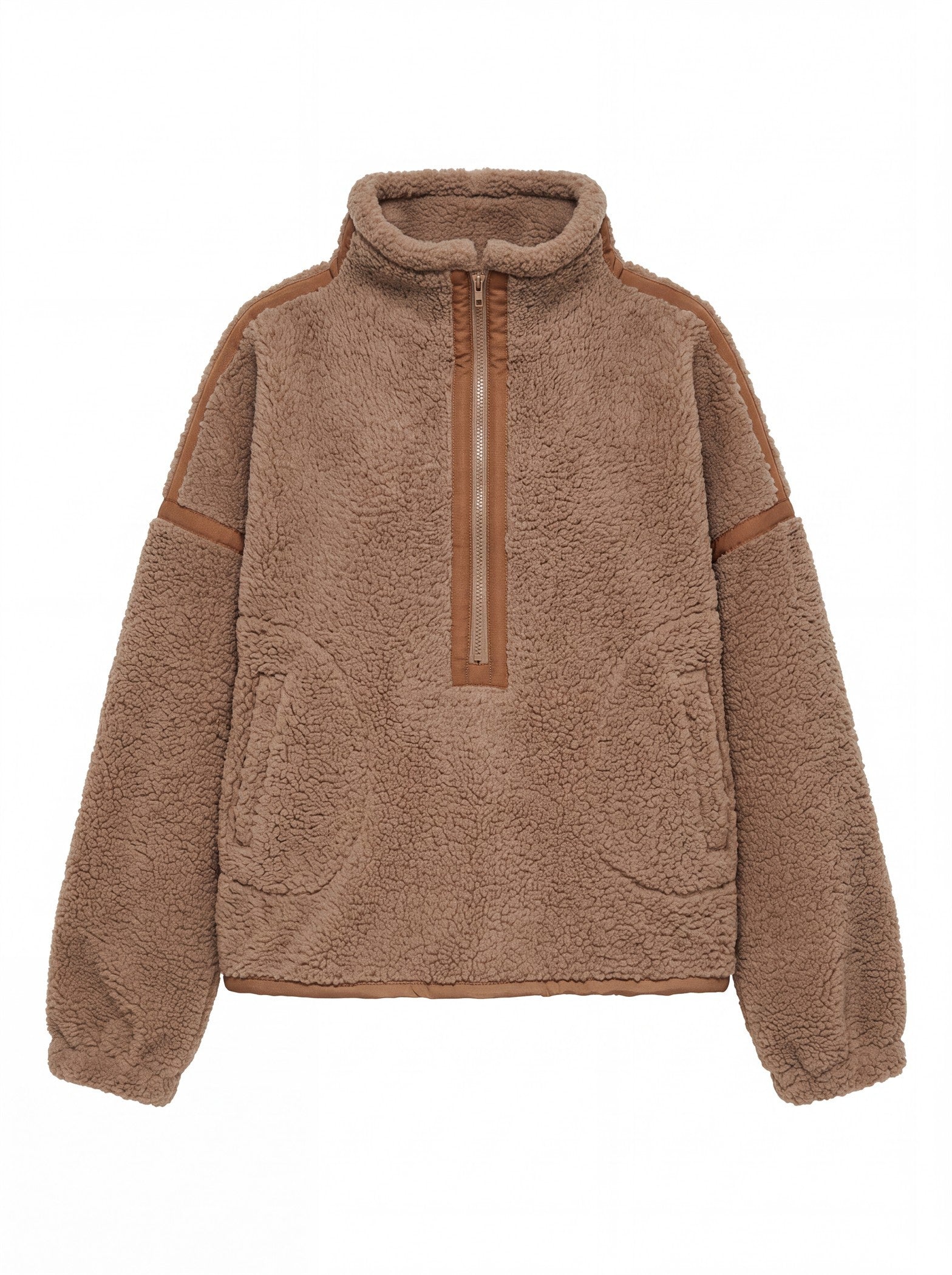Parkside Sherpa Half-Zip Pullover - Taupe