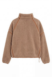 Parkside Sherpa Half-Zip Pullover - Taupe
