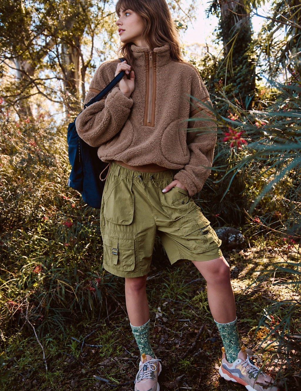 Parkside Sherpa Half-Zip Pullover - Taupe