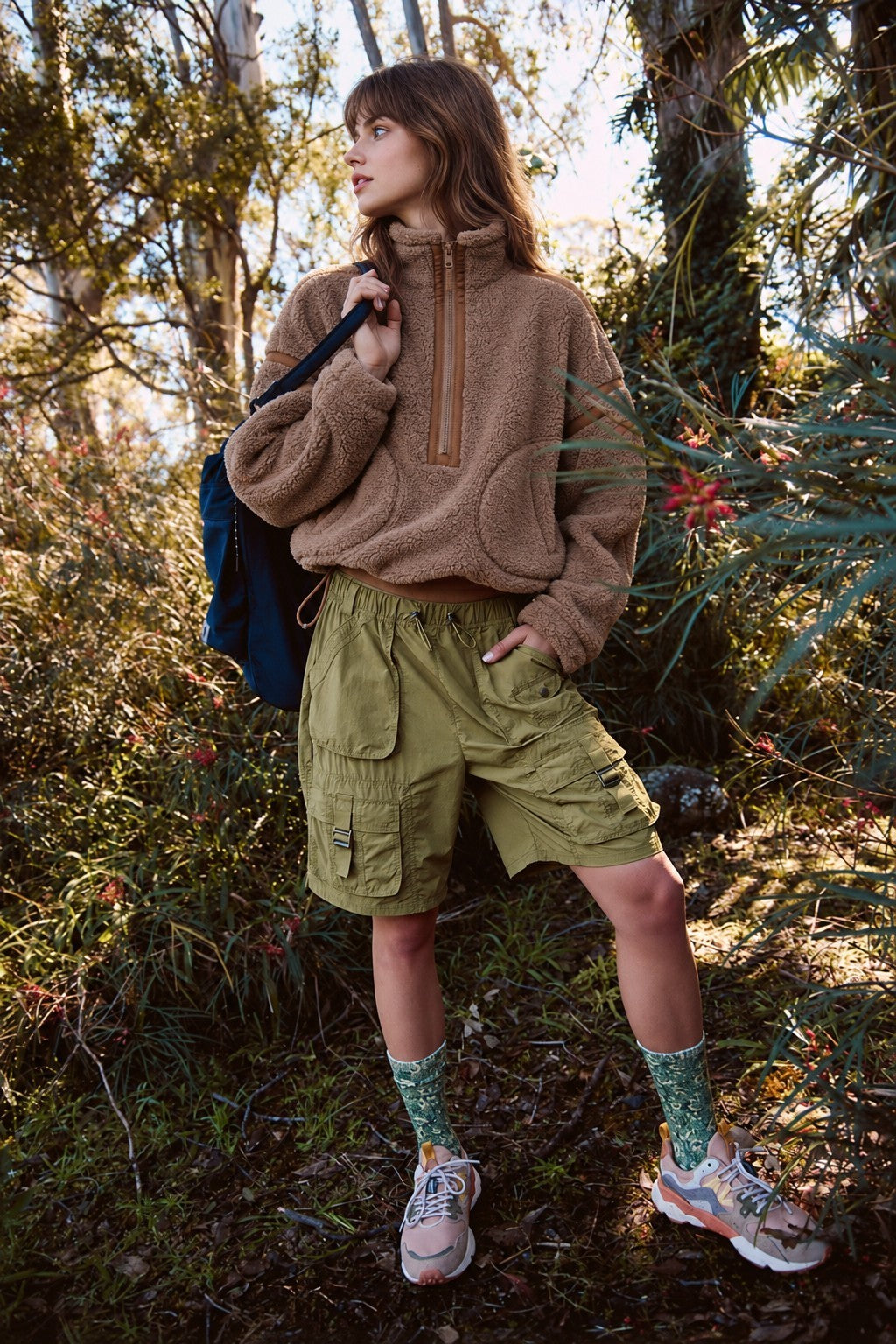 Parkside Sherpa Half-Zip Pullover - Taupe