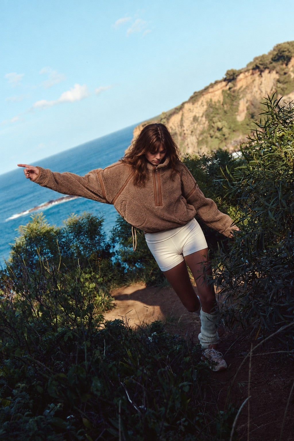 Parkside Sherpa Half-Zip Pullover - Taupe