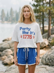 Party Like It's 1776 Oversized Graphic Tee - Westly