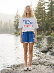 Party Like It's 1776 Oversized Graphic Tee - Westly