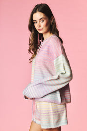 Pastel Parade Cardigan and Shorts Set - Westly