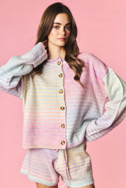Pastel Parade Cardigan and Shorts Set - Westly