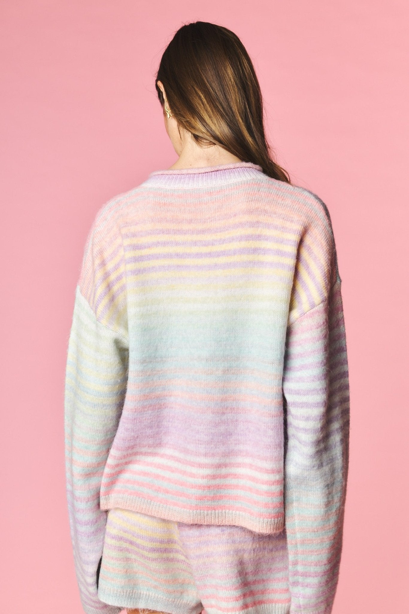 Pastel Parade Cardigan and Shorts Set - Westly