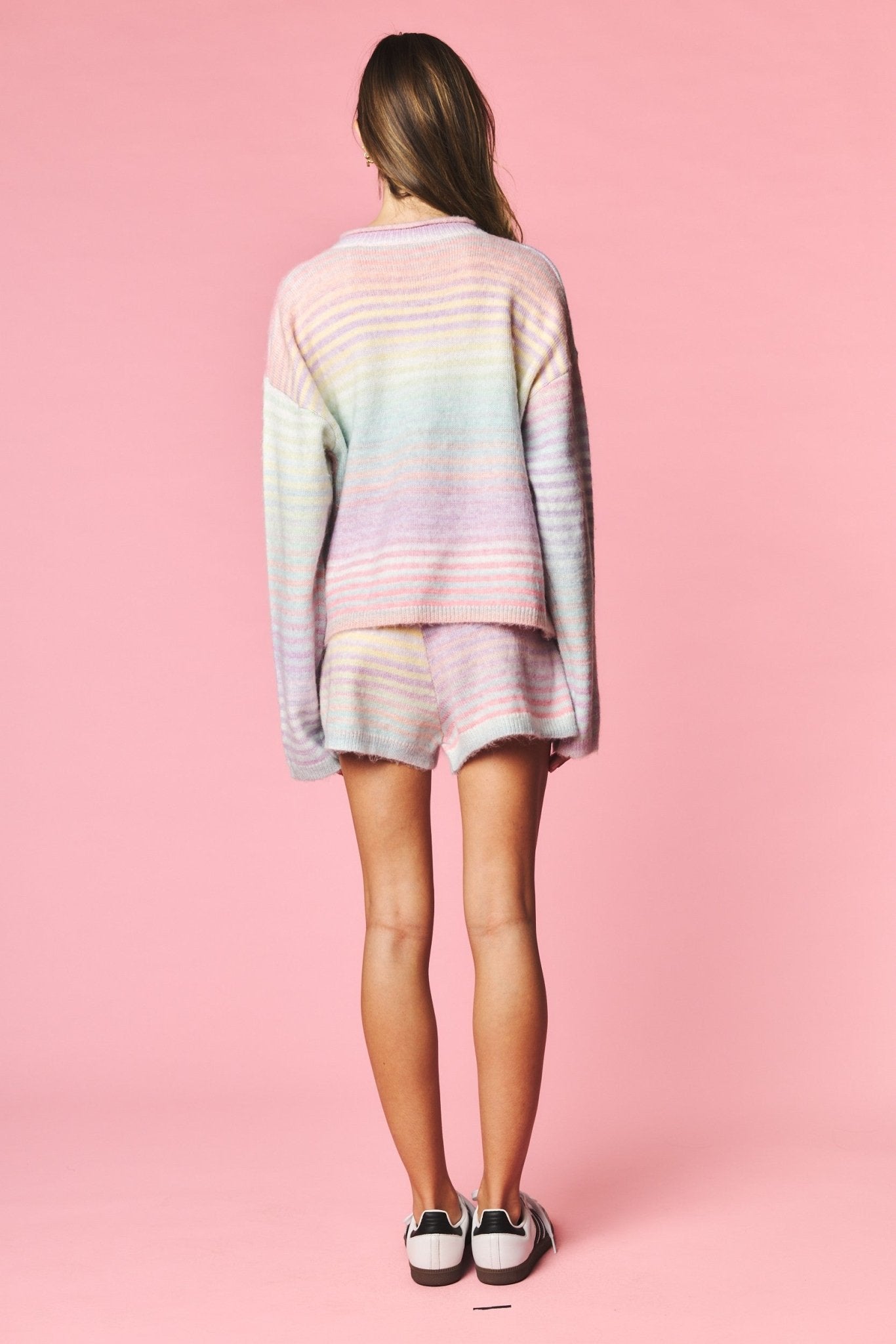 Pastel Parade Cardigan and Shorts Set - Westly