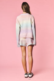 Pastel Parade Cardigan and Shorts Set - Westly