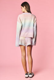 Pastel Parade Cardigan and Shorts Set - Westly