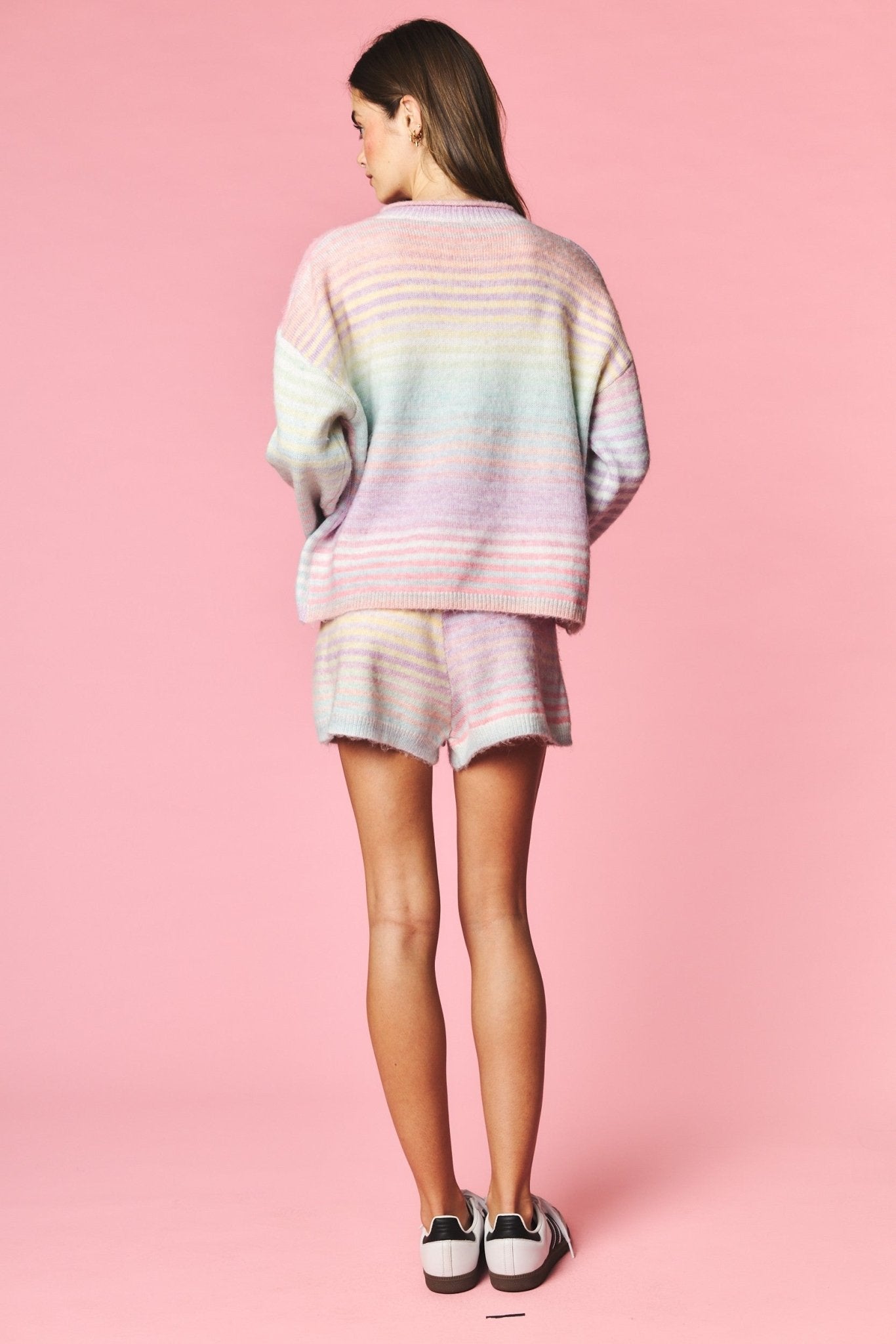 Pastel Parade Cardigan and Shorts Set - Westly
