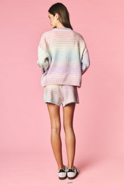 Pastel Parade Cardigan and Shorts Set - Westly