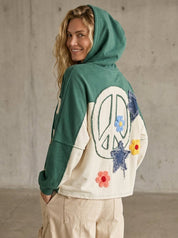 Peace Offering Oversized Color Block Hoodie - Westly