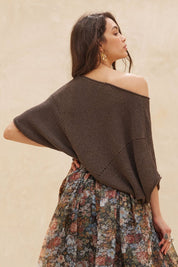 Pearce Short-Sleeve Pointelle Ribbed Knit Sweater - Westly