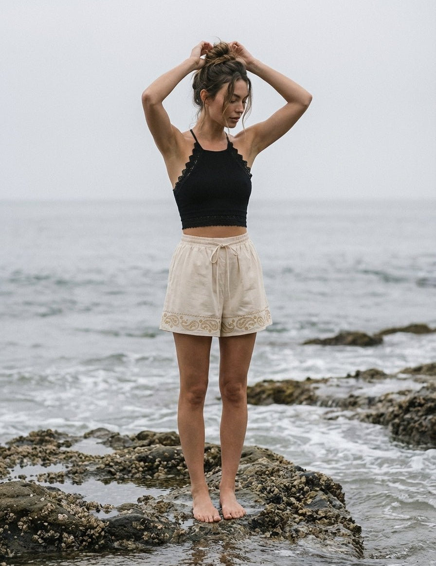 Penny High Neck Crochet Lace Bralette - Westly