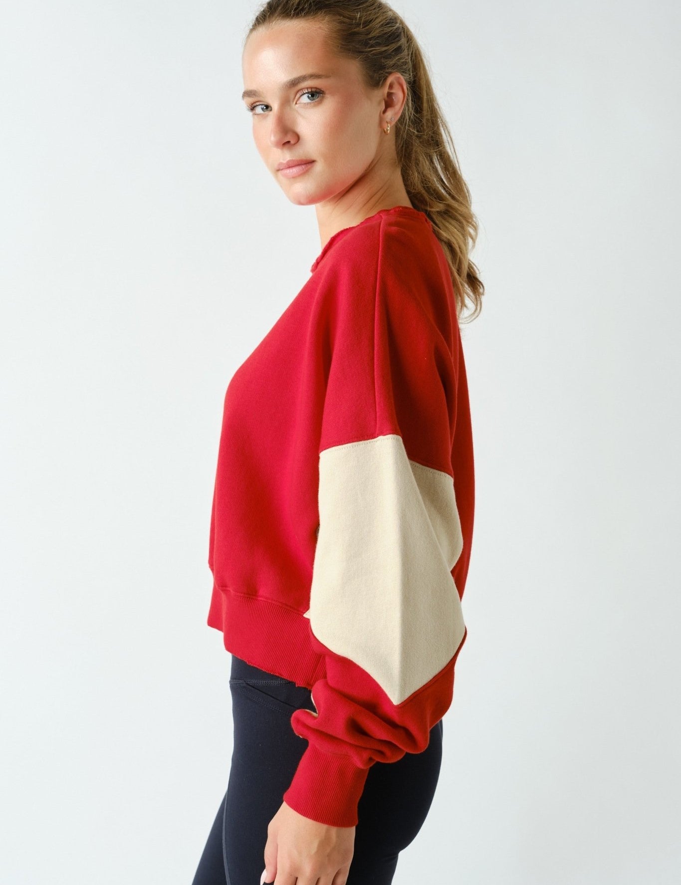 Pep Talk Colorblock Cotton Sweatshirt - Westly