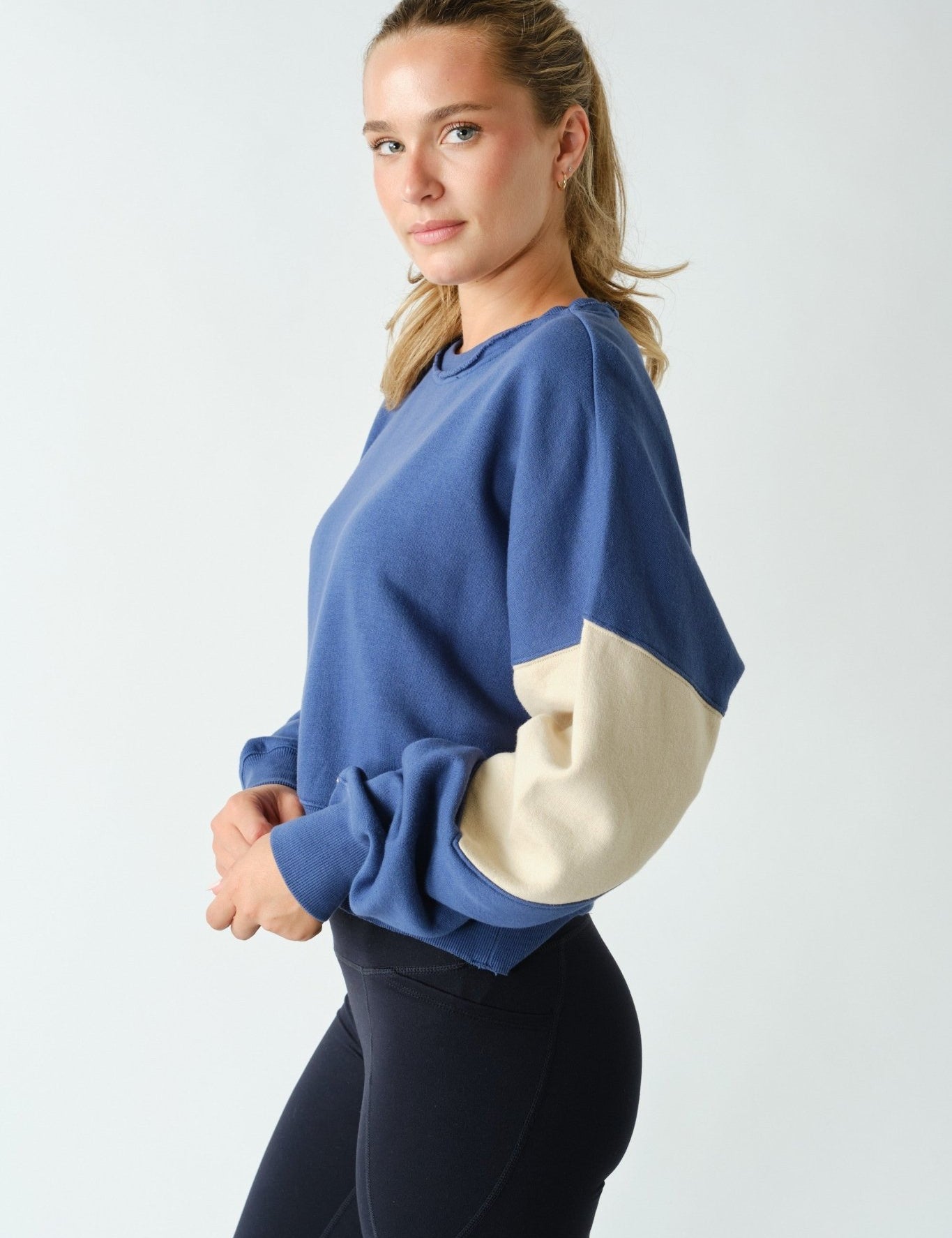 Pep Talk Colorblock Cotton Sweatshirt - Westly