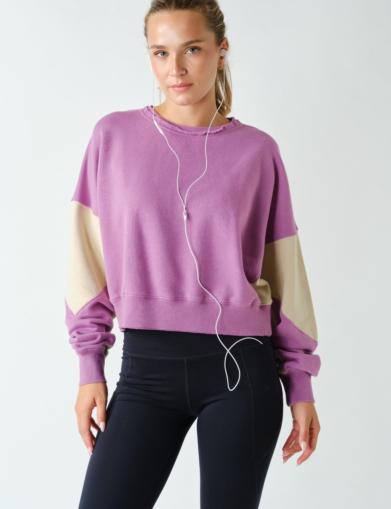 Pep Talk Colorblock Cotton Sweatshirt - Westly