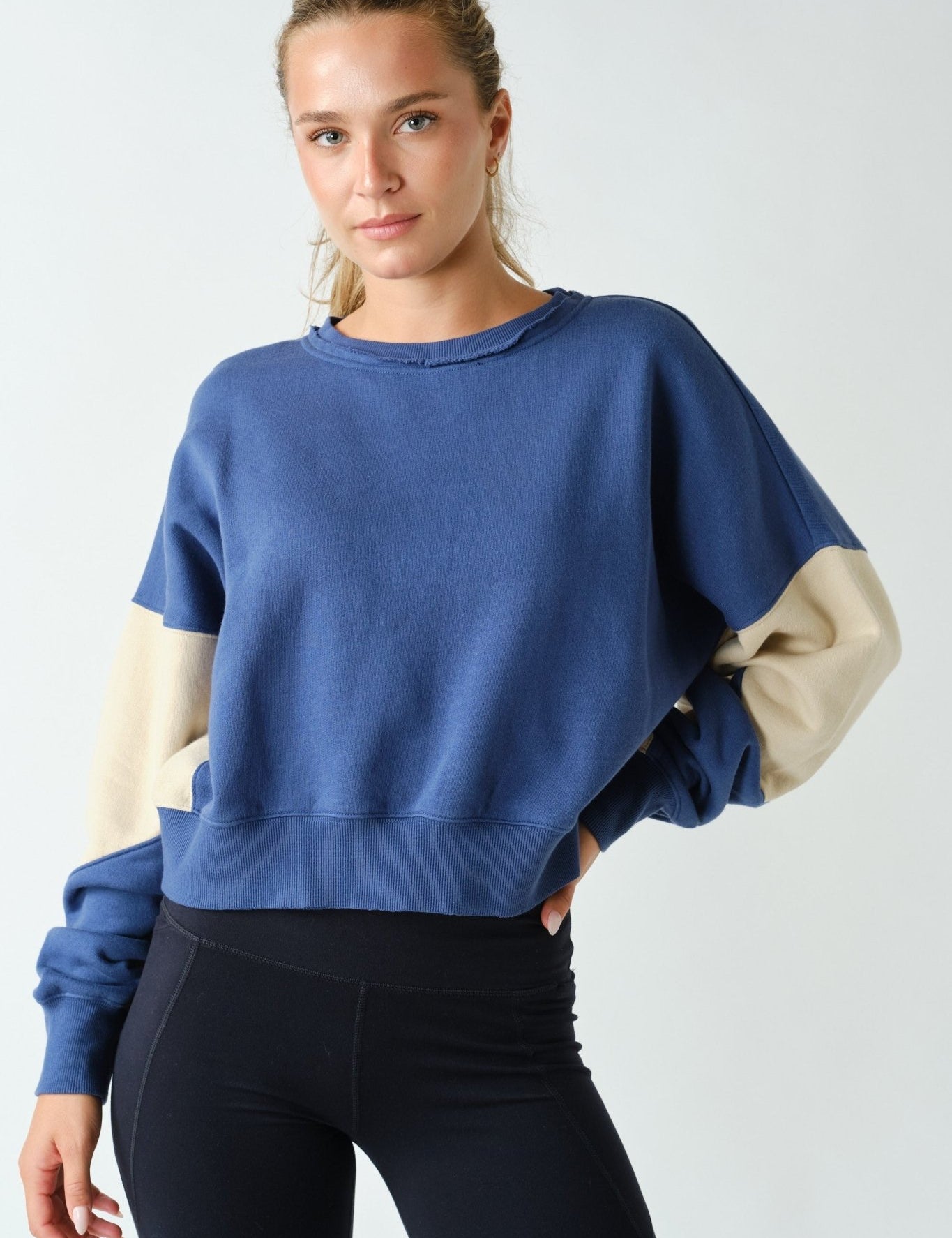 Pep Talk Colorblock Cotton Sweatshirt - Westly