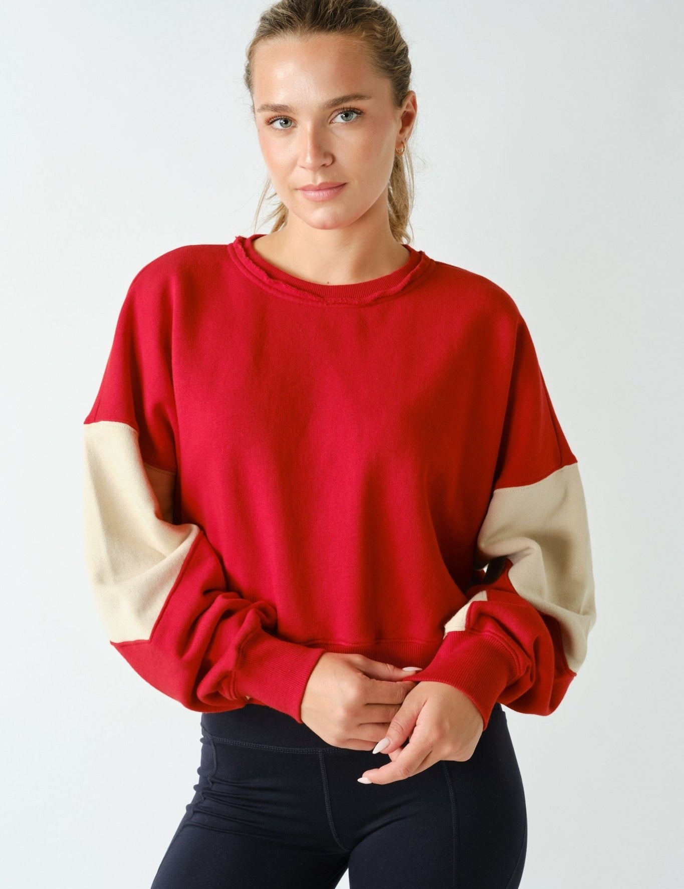 Pep Talk Colorblock Cotton Sweatshirt - Westly
