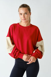 Pep Talk Colorblock Cotton Sweatshirt - Westly