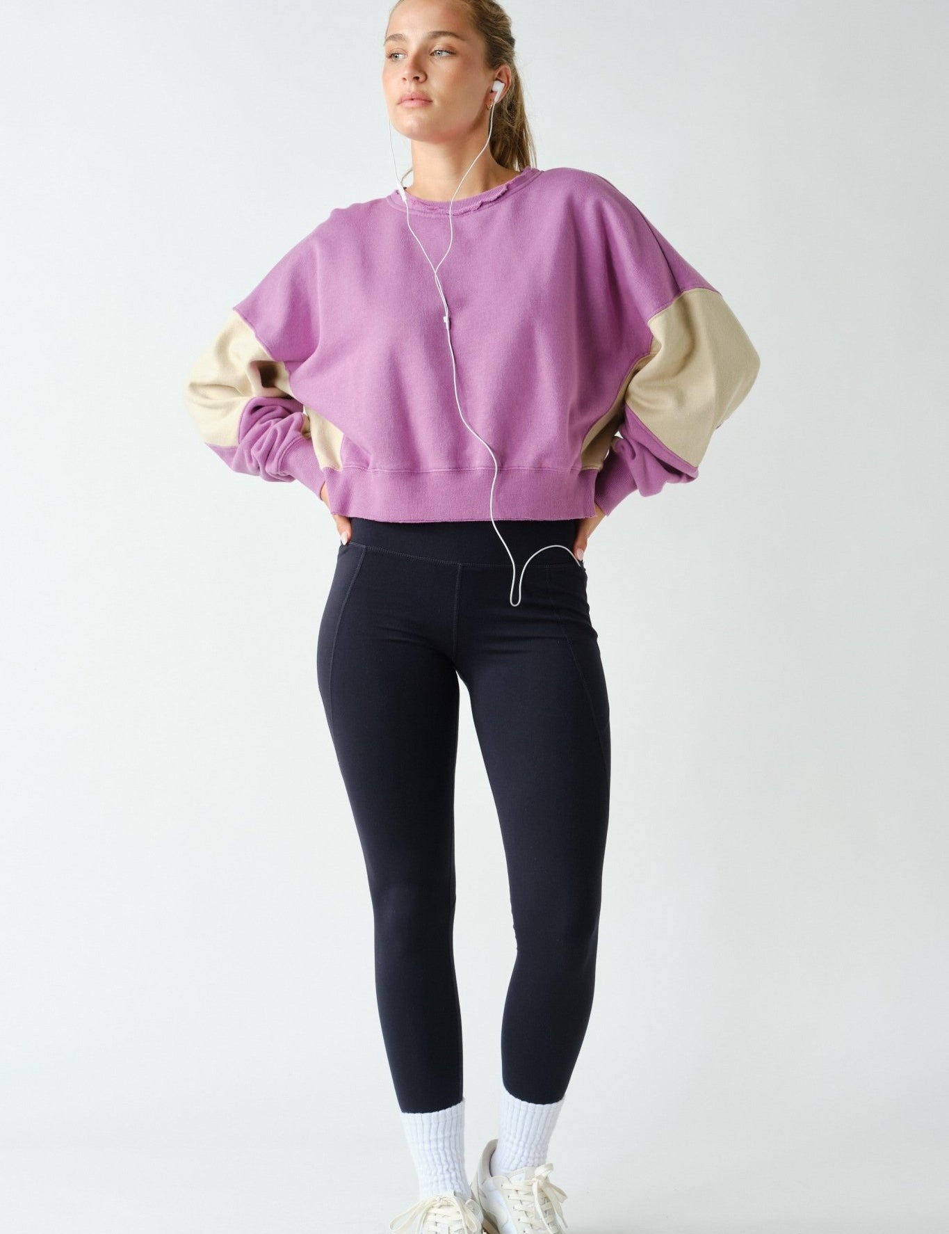 Pep Talk Colorblock Cotton Sweatshirt - Westly