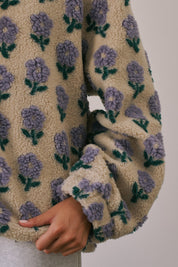 Petal Chalet Floral Half-Zip Sherpa - Westly