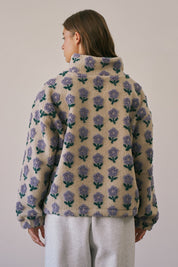 Petal Chalet Floral Half-Zip Sherpa - Westly
