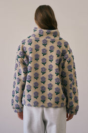 Petal Chalet Floral Half-Zip Sherpa - Westly
