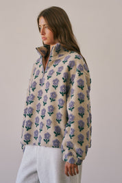 Petal Chalet Floral Half-Zip Sherpa - Westly