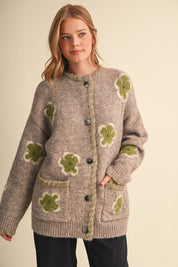 Petal Patches Blanket Stitch Floral Cardigan - Westly