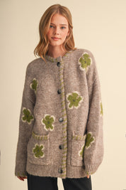 Petal Patches Blanket Stitch Floral Cardigan - Westly
