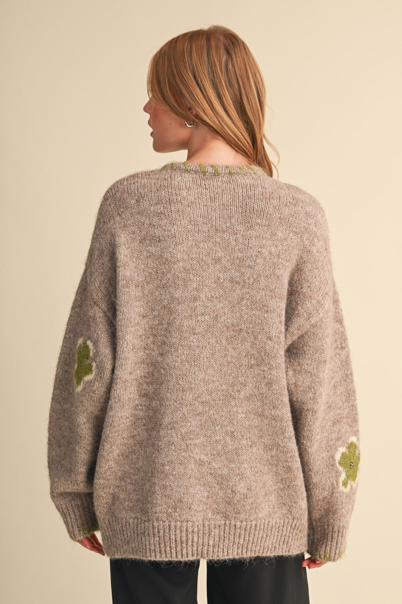 Petal Patches Blanket Stitch Floral Cardigan - Westly
