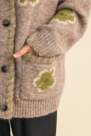 Petal Patches Blanket Stitch Floral Cardigan - Westly
