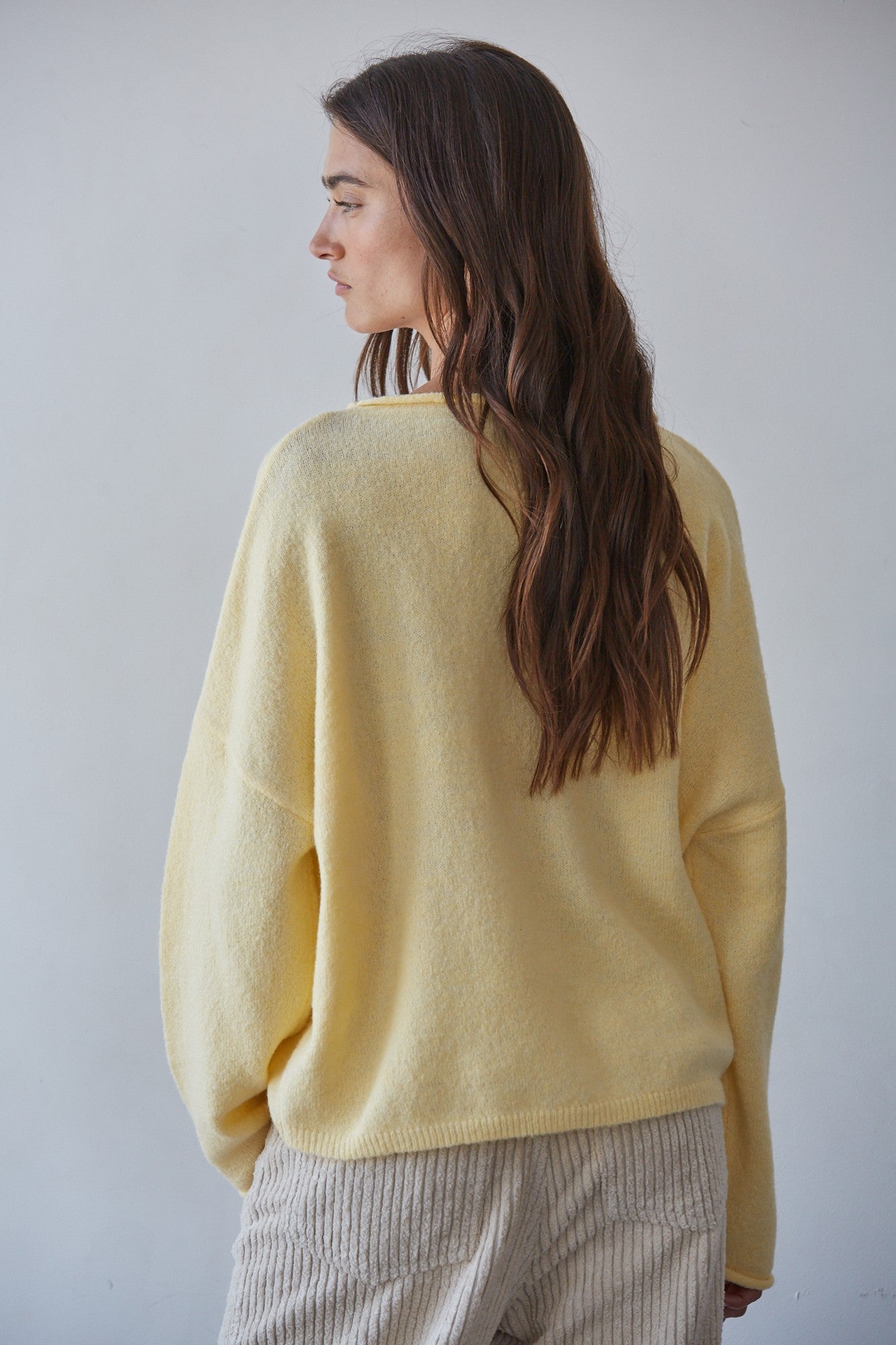 Plume Cockatoo Intarsia Sweater in Creamy Yellow - product photo 3