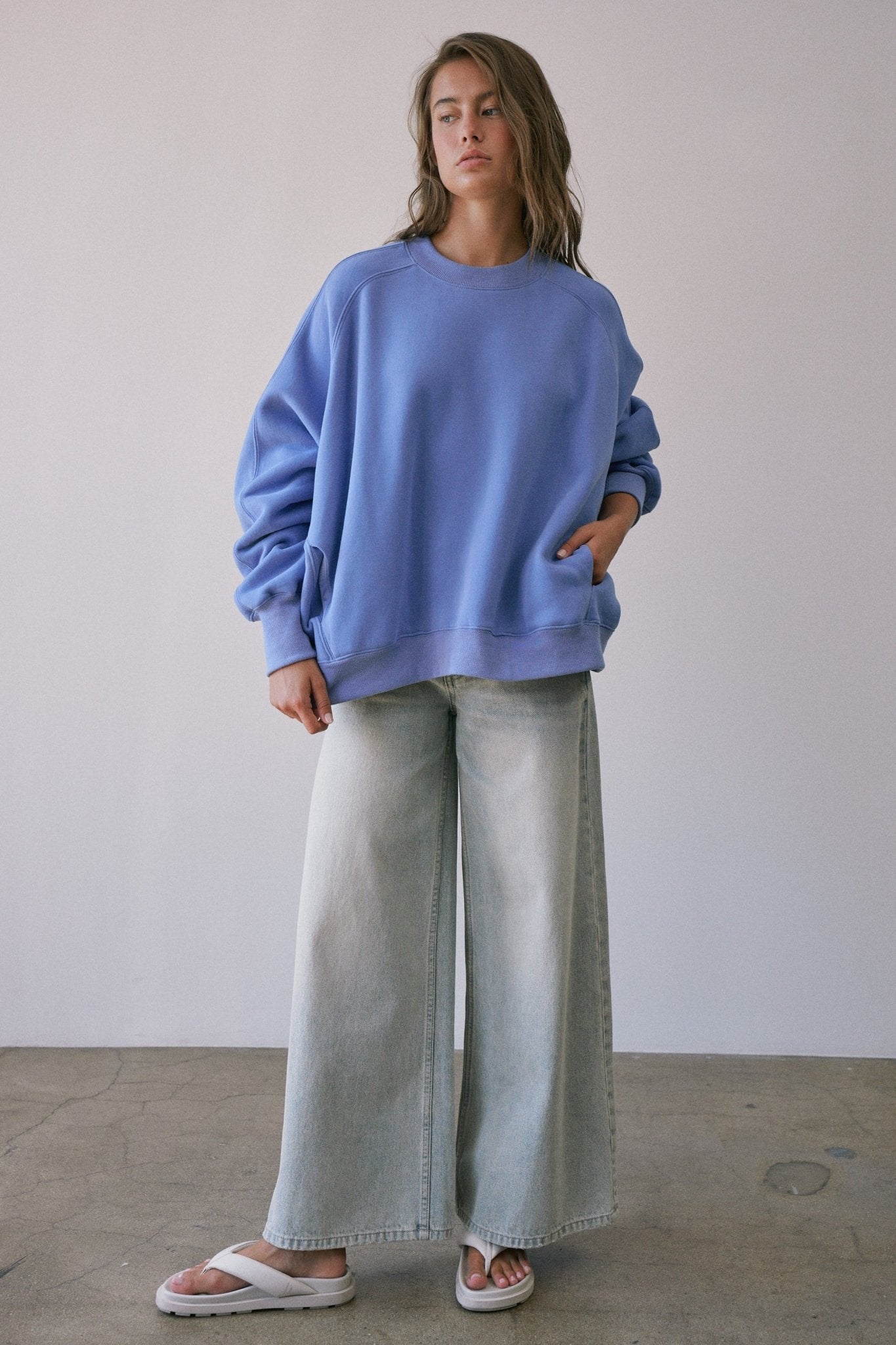 Pocket Change Oversized Pocket Sweatshirt - Westly