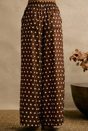 Point Taken Polka Dot Pull-On Pants - Brown White