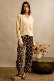 Point Taken Polka Dot Twill Pants - Westly