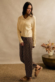 Point Taken Polka Dot Twill Pants - Westly