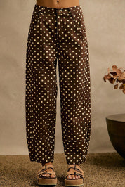 Point Taken Polka Dot Twill Pants - Westly