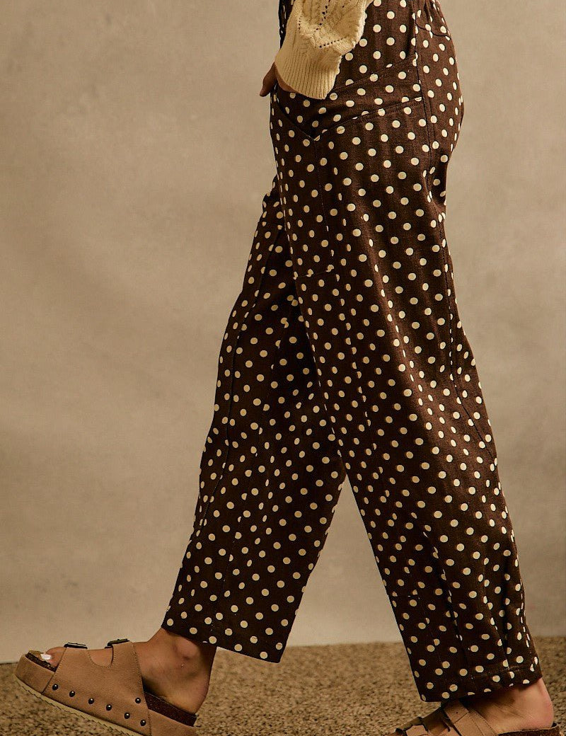 Point Taken Polka Dot Twill Pants - Westly