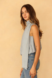 Poise One Shoulder Scarf Top - Westly
