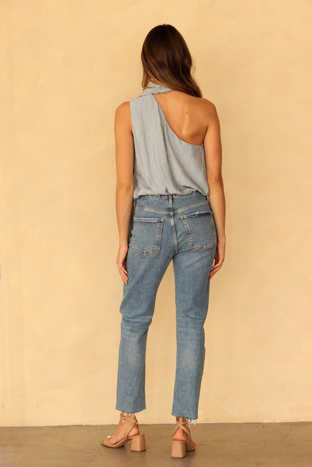 Poise One Shoulder Scarf Top - Westly