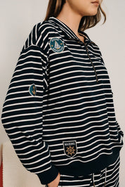 Port Authority Striped Quarter-Zip Sweatshirt - Westly