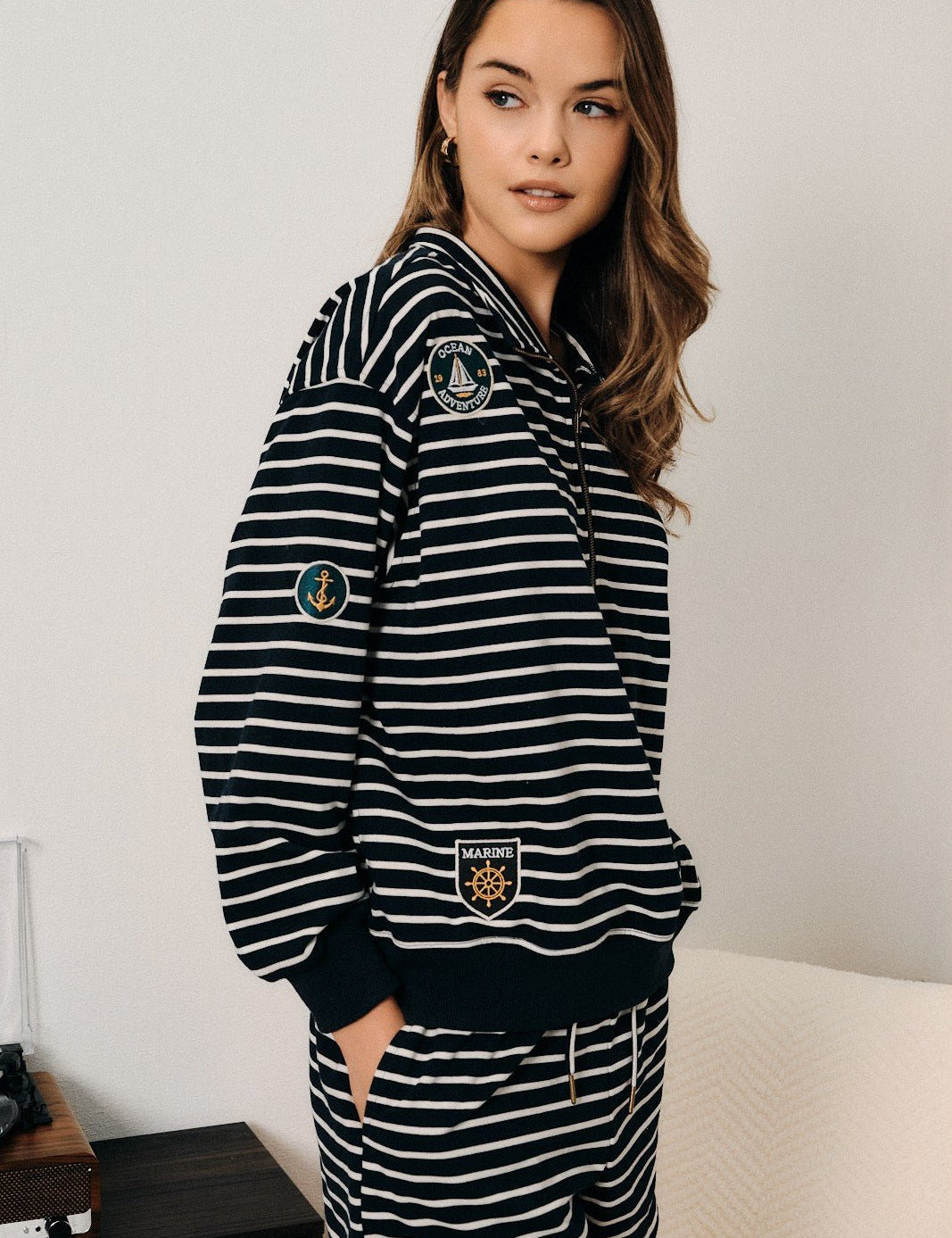 Port Authority Striped Quarter-Zip Sweatshirt - Westly