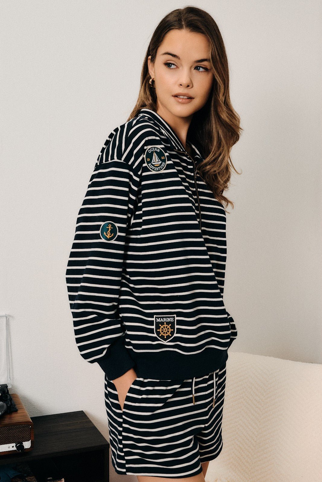 Port Authority Striped Quarter-Zip Sweatshirt - Westly