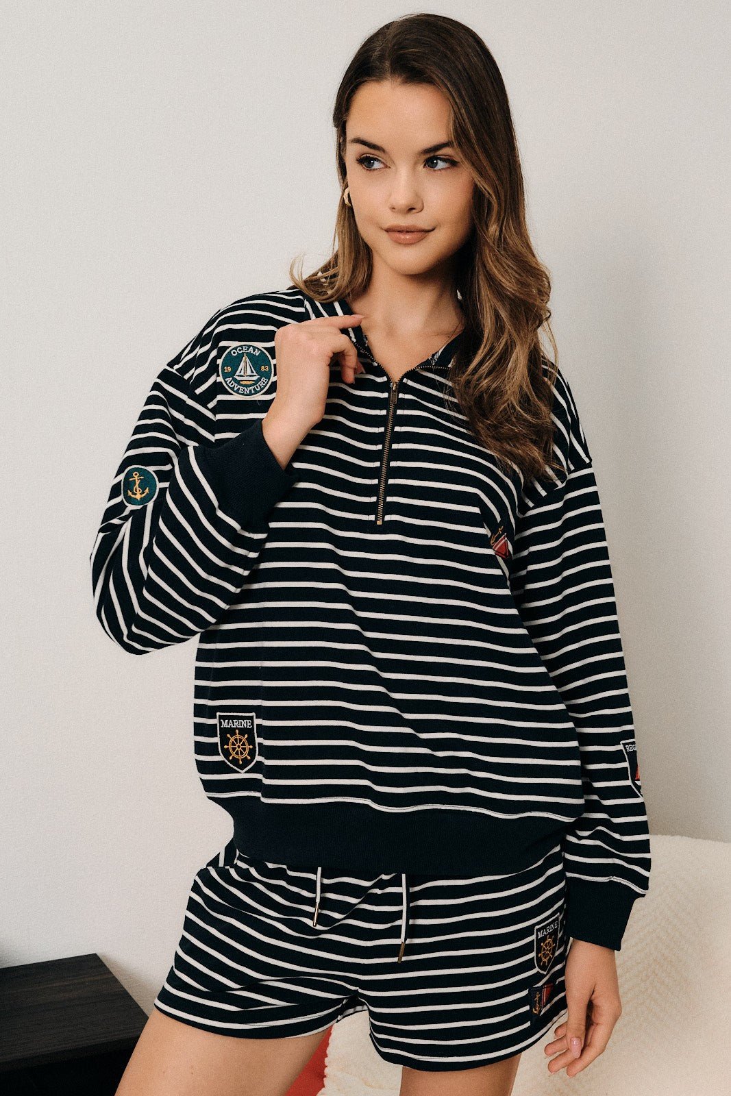 Port Authority Striped Quarter-Zip Sweatshirt - Westly