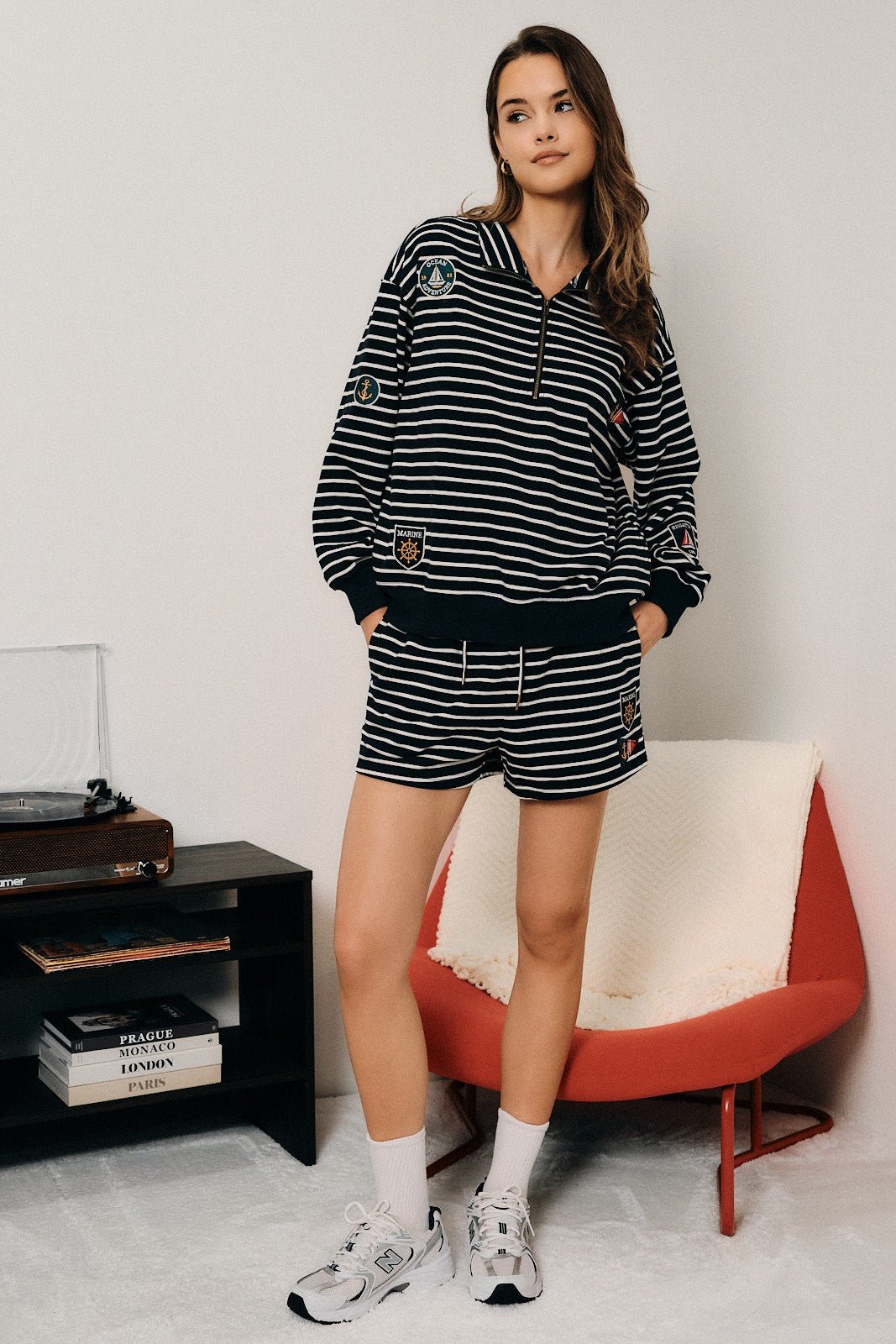Port Authority Striped Quarter-Zip Sweatshirt - Westly