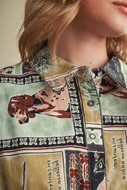 Portobello Road Belted Patchwork Print Midi Dress in Ash Grey Multi, photo 12
