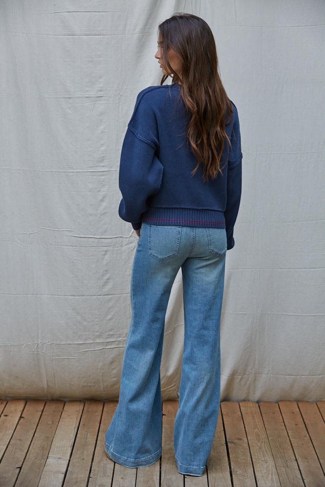 Portside Embroidered USA Sweater - Westly